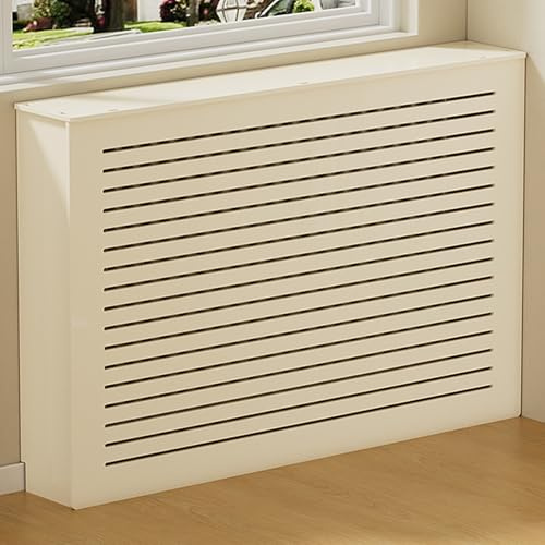 Cache-Radiateur à Persiennes, Cache Radiateur avec Étagère de Rangement Supérieure, Radiator Cover Décoratif pour Chambre à Coucher et Salon, Cache les Tuyaux Encombrés(70*80*23cm/27.6*31.5*9.1in)