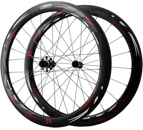 Landsvägscykelhjul Kol 700C kanttrådsfälg V broms 40/50/55 mm Cykelracinghjul 25 mm breda 45# ekrar endast 1830G matt,55mm