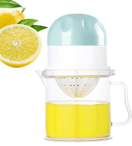 Presse-citron manuel – Presse-agrumes à main 450 ml | Extracteur de presse orange avec design compact pour dortoir, gym, camping, petit déjeuner, bar, pique-nique, voyage, restaurant