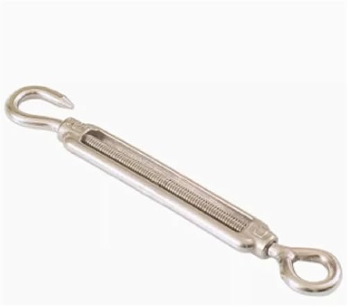 1pc M4-M14 304 stainless steel hook eye turnbuckle steel ire rope tensioner jaw to jaw closed body taut rigging hardware(M6 6pcs)
