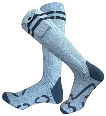 Calcetines calefactores eléctricos – Zapatos térmicos de 4 niveles de calor, calcetines calefactores con batería recargable de larga duración, accesorio seguro para clima frío | Para ciclismo