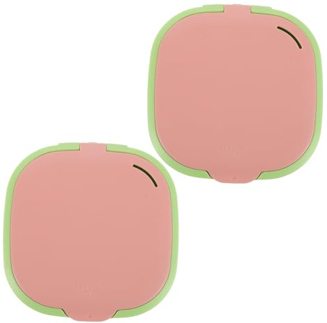COLLBATH 2 St Magnetiskt Stängande Retainerfodral med Spegel Portabelt och Hållbart Alignerfodral för Nattvakt och Tandställning Denturförvaring för Daglig och Resande Användning