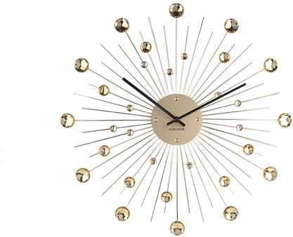 Karlsson Sunburst Wanduhr Ø 50 cm Crystal Gold