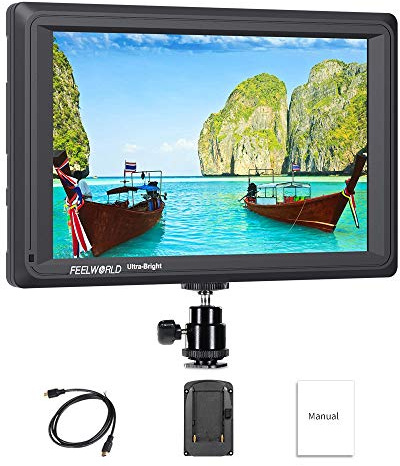 Feelworld FW279 7 Zoll Ultra Bright DSLR Kamera Field Monitor Camera Full HD Focus Video Assist 1920x1200 IPS mit 4K HDMI Input Output 2200nit Hohe Helligkeit