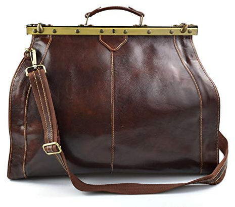 Leder Artztasche Ledertasche Damen Leder Doktor Tasche Artzt Reisetache Doctor Bag Leder Tasche Herren Leder Handtasche Leder Schultertasche braun