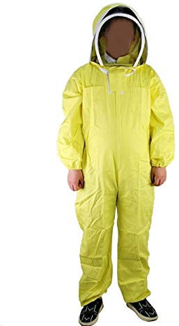 Bienenzucht Anzug Bienenzucht Jacke und Schleier Hood Imker Anzug Outfit/for Hinterhof-Profi und Anfänger Imker/Gelb Bienenhaltung Jacke mit Schleiern Hood (Size : XXL)
