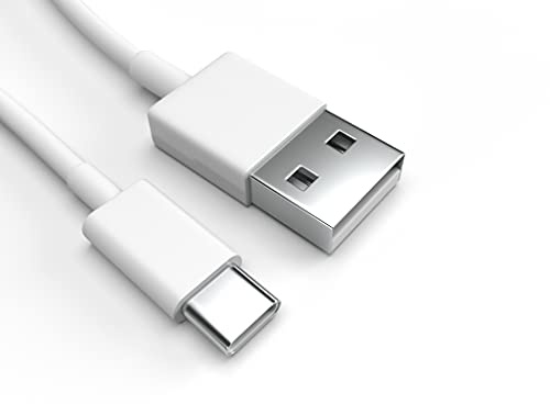 Justcom USB-C Ladekabel für LG Velvet Weiß 3 m Handy Schnellladekabel Datenkabel
