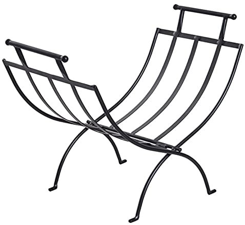 Culle portalegna Portalegna Pieghevole, Culla in Legno Porta Legna, Portalegna in Ferro Battuto in Metallo, Utilizzato per Caminetti da Esterno E Interno da Giardino, Bracieri