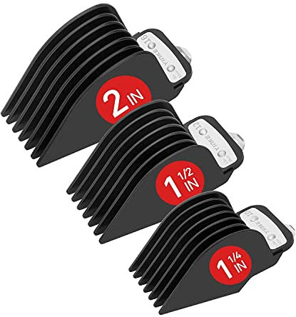 Yinke Trimmer Aufsätze Aufsteckkamm für Wahl Haarschneidemaschine Magic Clip Trimmer Rasierer, 3 Schnittlängen sind 32 mm, 38mm und 51 mm Bartschneider Aufsteckkamm-Set Kit (3PCS, BLACK)