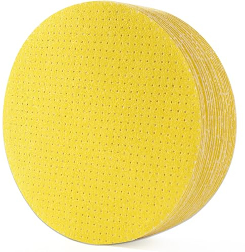 Selead Schleifpapier 225mm Klett Dauerhafte Schleifpads 25 Stück Korn 60 Schleifscheiben Perforiert Schleifblätter Round f. Trockenbauschleifer Schleifgiraffe Deckenschleifer