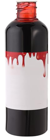 Tbest Faux Sang Lavable Comestible Professionnel Pour Halloween, Maquillage Fantaisie Zombie, Cicatrices Réalistes, Effets de Blessures, Liquide Rouge, 100 ml