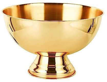 RUGOD Wein- & Sektkühler 13,5 l/3,5 Gallonen Champagnerschale Eiskübel 304 Edelstahl Eiskübel Doppelwandiger Bierkübel for Barwein Eiseimer (Color : Gold)