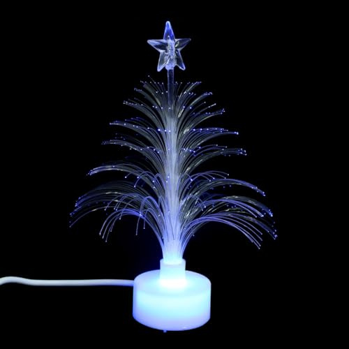 MAGICLULU Mini Led Faser Weihnachtsbaum Mit Farbwechsel USB-Stromversorgung Weihnachtsbaum Für Weihnachten Urlaub Party Tisch Schlafzimmer