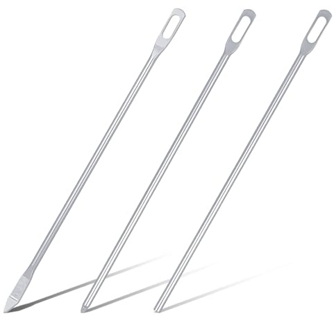 3 Herramientas para Enhebrar Cordón, Aguja Enhebrar Cuerdas 3 Cabezales Cordón Metal Enhebrador de Repuesto para Sudaderas, Faldas, Ropa Deportiva, Chaquetas, Pantalones