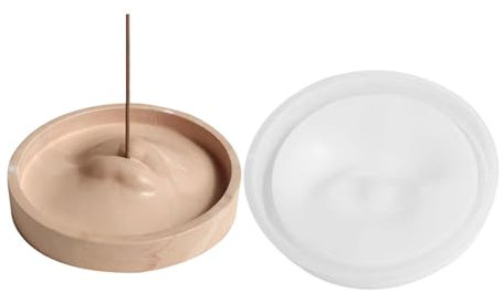 Räucherstäbchenhalter aus Kunstharz, Kerzenhalter-Form, Beton-Kerzenhalter, Epoxidharz-Formen, duftende Bastelkunst-Silikonform für Harzhandwerk, Aschefänger, Räucherstäbchenständer