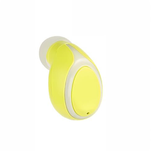AIYIBEN handsfree bluetooth headset 6 hours play time, single ear headphones,Hands-free car sports headphones with microphone for smartphones, PC TVs, audiobooks. (yellow)