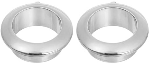 sourcing map 2 Pcs 0.98 inch (25mm) Nylon Desk Grommets, Plastic Cable Hole Cover, Wire Cord Cable Organizer for Computer Desk Cabinet, Silver
