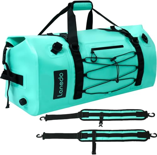 Lanedo 80L Dry Bag Große wasserdichte Tasche Rolltop Heavy Duty Angeln Seesack mit langlebigen Riemen und Griffen für Kajakfahren, Paddel, Boarding, Bootfahren, Rafting, Angeln, Kanufahren, Camping