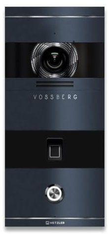 Metzler VDM10 2.0 Video Sprechanlage mit Türöffner (Stromversorgung) & Fingerprint - Anschluss LAN POE - Türsprechanlage mit HD-Kamera - 1 Familienhaus Sprechanlage - App - in RAL7016 Anthrazit | Niko
