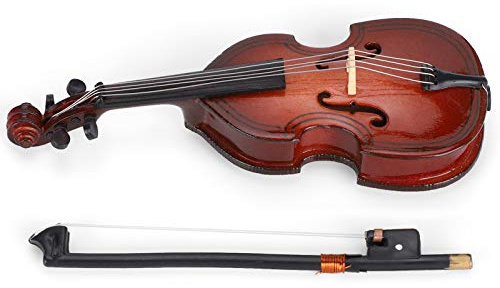 Miniature 10cm Double Bass Model Musical Instrument Display Deco Keepsake