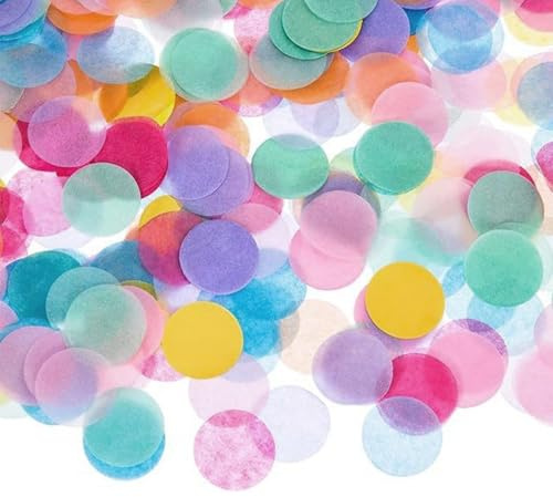 5000 Stück mehrfarbiges Papier-Konfetti, biologisch abbaubares Konfetti, rundes mehrfarbiges Konfetti für Geburtstage, Jubiläen, Hochzeiten, Party-Dekoration