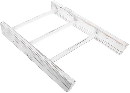 ARTSEWPLY Mini Échelle Porte-Serviette Décorative Blanc pour Salle De Bain Et Cuisine Support Compact pour Torchons Style Campagne Rangement Pratique Et Gain De Place