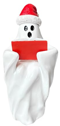 Generisch Figura de espíritu de Lectura, Figura de Mente sentada con Libro - Estatua Linda de Resina para alféizar de la Ventana, de TV, Chimenea, estantería, como decoración de Halloween para