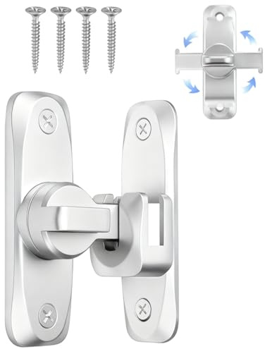 JUKOTA Serratura per porta scorrevole, serratura scorrevole per porte scorrevoli, 90/180 gradi barra scorrevole serratura serratura serratura per giardino cucina finestra interni porte esterne