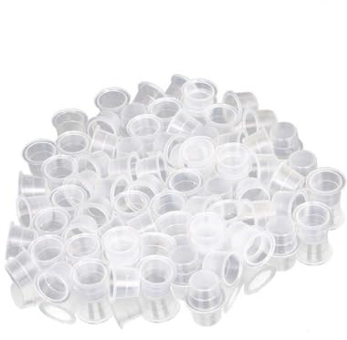 MOTHNUR 1000 Stück Einweg Tattoo Pigmentbecher 8mm Transparent Tintenkappen für Permanent Make Up Wimpern Augenbrauen Tätowierungen Tattoo Zubehör