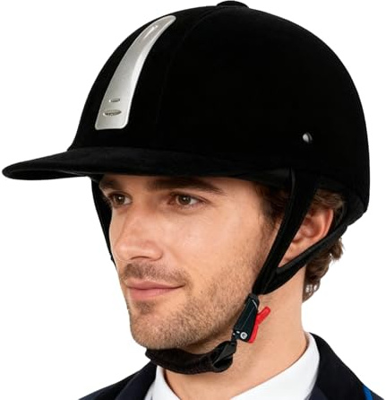 Whnbuij Casco De Equitación | Equipo Protección para La Cabeza Terciopelo,Casco Ciclismo, Patinaje, Hombres, Mujeres, Jóvenes, Niños y Niñas