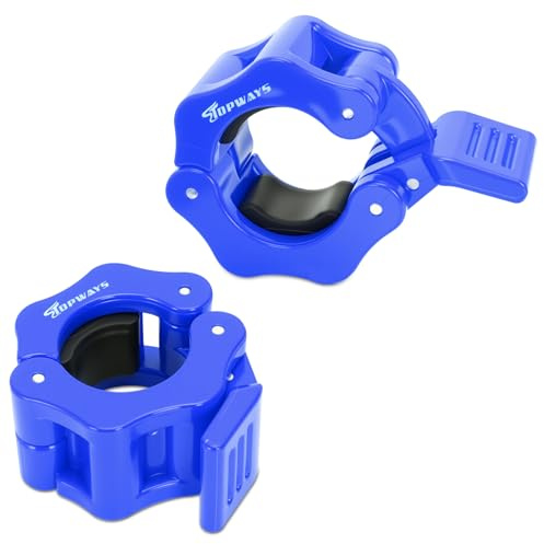 TOPWAYS 2 Pack Olympic Dumbbell Collars, Barbell Clamps Bar Collars for Workout Weightlifting, Powerlifting, Fitness Training Supplies