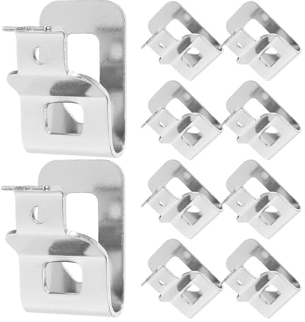 SHINEOFI Gancho de Cinturón de Metal para Taladro Eléctrico con Tornillos, Diseño Versátil y Resistente de Acero al Carbono para Taller y Uso en Casa, Paquete de 10 Piezas