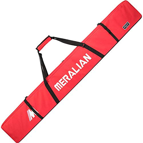 MERALIAN Skitasche, gepolstert, wasserdicht, mit verstellbarem Schultergurt, Rot, 170 cm