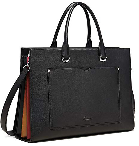 CLUCI Aktentasche für Damen, Ölwachs-Leder, Vintage, 39,6 cm (15,6 Zoll), Laptop-Umhängetasche
