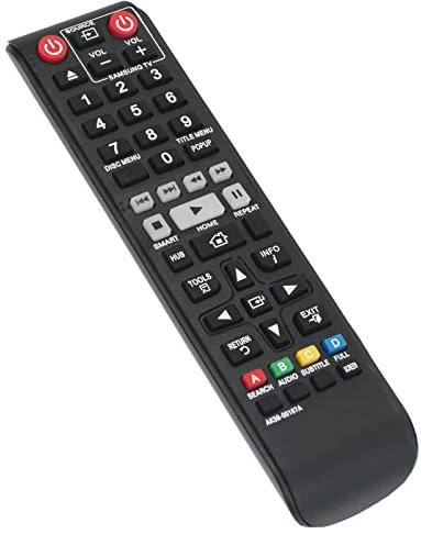 AK59-00167A Remplacement de la télécommande Convient pour Samsung Blu-Ray Player BD-J7500/Z BD-J6300 BD-J6300/ZA BD-JM63 BD-JM63C BD-F6500 BD-F7500 BD-F6500/XU BD-F7500/XU UBD-K8500 UBD-K8500/ZA