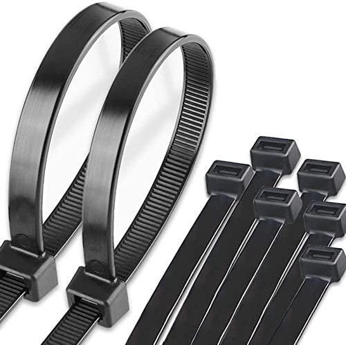 MDCG Long Zip Ties Heavy Duty 30 inch, Black, 28 Pack, 200 lbs Tensile Strength, Nylon