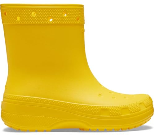 Crocs Unisex-Adult Classic Rain Boots, Sunflower, 4 Men/6 Women