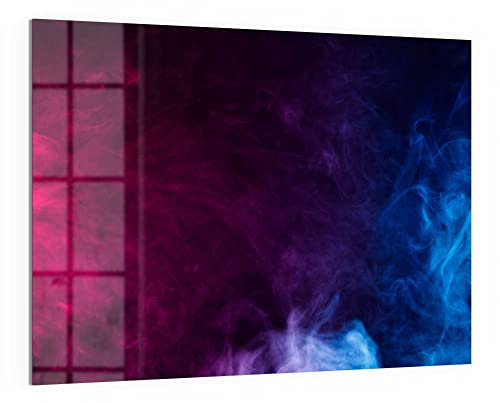 DEQORI Glas-Magnettafel | 120x90 cm groß | Motiv Bunter Farbdunst | Memo-Board aus Glas | Magnetboard inkl. Magnete, Stift & Tuch für Küche & Büro | Tafel magnetisch & beschreibbar