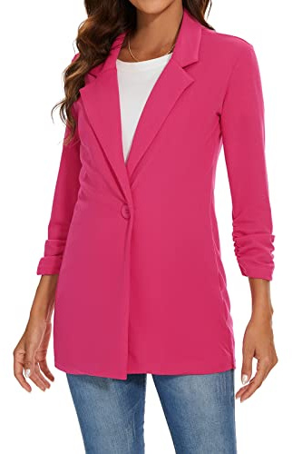 MINTLIMIT Women Long Lapel Blazer Tailored Long Sleeve Oversized One Button Coat Jacket Formal Suit