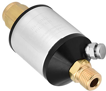 Oil Water Separator Air Line Filter for Paint Spray Guns, Air Tools and Air Compressors with 1/4 NPT Inlet and Outlet