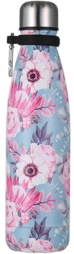 Bouteille isotherme bleue fleurie Stella Green