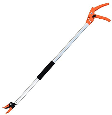 Potatore per Alberi Manuale, Forbici da Potatura con Manico Lungo 100cm, Raccoglitrice di Frutta, Cesoie per Potatura Rami Lunghe Leggero, Attrezzi da Giardino per Potatura di Rami, Raccogli Frutta