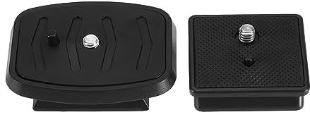 The Lord of the Tools 2 Pezzi 41mm E 43mm Treppiede Piastra A Sgancio Rapido Adattatore Di Montaggio Per Fotocamera Testa Treppiede Adattatore Per Vite Supporto Di Fissaggio Per Fotocamera Nero