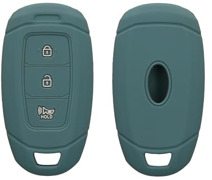 kwmobile Autoschlüssel Silikon Hülle kompatibel mit Hyundai 3-Tasten Autoschlüssel Keyless Go - Schlüsselhülle in Arctic Night