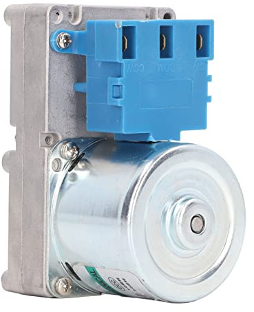 Motore Elettrico per Coclea di Alimentazione, 20W Ingranaggi Interamente in Metallo per Stufe a Pellet/Camino Elettrico, Alta Coppia e Durabilità, Tensione 230V (3 Pin)