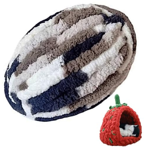 Chenillegarn Chunky, Mjuk Handgjord Grov Filtad Ull, Chunky Stickgarn Chenille Ull Armfilt, Filtgarn Super Chunky För Stickning och Virkning av Hantverk, Tröjor, Filtar,(17@,10 roll(2500g))