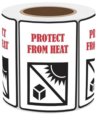 Protect from Heat Caution Labels,2 x 3 Inch Protect from Heat Safe Shipping Handling Warning Stickers, Self-Adhesive Package Caution Sign Labels (300 Pcs)
