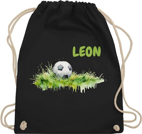 Turnbeutel Rucksack - Fußball Geschenke Kinder Fußball Geschenke Jungs I Mitgebsel - Unisize - Schwarz - sportbeutel grundschule beutel fussball fußballfan stoffbeutel turnsackerl jungen schule