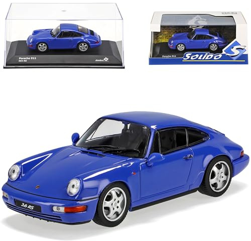 Porsche 911 964 RS Coupe Maritim Blau 1988-1994 1/43 Solido Modell Auto