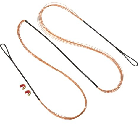 PATIKIL Bow String Replacement,12 Strands Recurve Bowstring with Nock Point for AMO 54 Traditional Recurve Bow, Black Orange